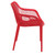 32.25" Red Outdoor Patio Dining Arm Chair - Extra Large