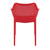 32.25" Red Outdoor Patio Dining Arm Chair - Extra Large