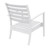 35" White Outdoor Patio Club Armchair with Black Sunbrella Cushion - Extra Large