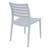 33" Silver Stackable Outdoor Patio Dining Chair