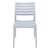 33" Silver Stackable Outdoor Patio Dining Chair