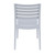 33" Silver Stackable Outdoor Patio Dining Chair