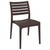 33" Brown Refined Patio Dining Chair - Comfortable and Maintenance-Free Outdoor Seating