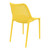 32.25" Yellow Stackable Outdoor Patio Dining Chair
