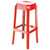 29.5" Red Glossy Outdoor Patio Solid Bar Stool
