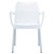 31.5" White Outdoor Patio Dining Arm Chair