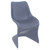 33.5" Charcoal Gray Outdoor Patio Dining Chair - Futuristic Style with Uncompromising Comfort