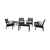 Relax in Style: 7-Piece Charcoal Black Patio Seating Set