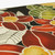 Hawaiian Blooms Outdoor Patio Chair Seat Cushions - 18.5" - Set of 2 - Green and Red
