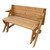 4.75' Beige and Brown Home Furniture Collections Foldable Interchangeable Picnic Table and Garden Bench