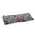 45" Turquoise Green and Red Suzani UV Resistant Patio Bench Cushion