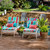 UV-Resistant Outdoor Patio Lumbar Throw Pillows - 18.5" - Aqua and Red - Set of 2