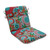 40.5" Turquoise Green and Red Suzani UV Resistant Patio Rounded Corners Chair Cushion