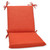 36.5" Orange Solid Squared Corners Outdoor Seat Cushion with Ties