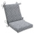 36.5" Stone Gray and Pearly White Chair Cushion