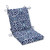 36.5" Damask Marine Blue Square Outdoor Patio Chair Cushion