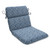 40.5" Inky Blue and Pearly Decorative White Chair Cushion