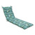 72.5" Blue and Green Paisley Outdoor Patio Chaise Lounge Cushion