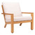 32.75" Beige and Brown Upholstered Outdoor Accent Chair