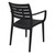 33" Black Stackable Outdoor Patio Dining Arm Chair