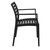 33" Black Stackable Outdoor Patio Dining Arm Chair