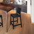 38.5" Black Solid Patio Counter Stool