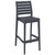Durable and Stylish 42.5" Gray Solid Refined Patio Bar Stool for Indoor and Outdoor Use