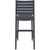 42.5" Gray Solid Refined Patio Bar Stool