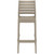 42.5" Taupe Brown Solid Refined Patio Bar Stool