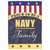 Blue and Yellow Double Applique Proud To be a Navy Family Outdoor Garden Flag 18" x 13"