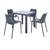 Sturdy 5-Piece Gray Patio Dining Set 32.25" - Ideal for Heavy Use