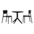 Stylish & Sturdy: 3-Piece Black Patio Bistro Set