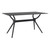 Sleek Rectangular Outdoor Patio Dining Table | 55" Black | HPL Top | Air-Molded Legs