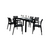 Dine in Style Outdoors with 7-Piece Black Patio Dining Set - Durable, Sleek, and Functional!