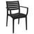 7-Piece Black Patio Dining Set with Armchairs 55"