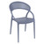32.25" Gray Mesh Outdoor Patio Round Dining Chair - Modern Design, Stackable, UV Resistant