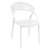 32.25" White Mesh Outdoor Patio Round Dining Chair - Modern Design with Gas Injection Molded Legs