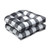Set of 2 Black and White Plaid Patio Wicker Seat Cushion 19"