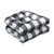 Checkered Tufted Outdoor Patio Wicker Seat Cushion - 19" - Set of 2 - Black and White