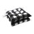 Set of 2 Black and White Plaid Patio Wrought Iron Seat Cushions 19"