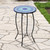 19" Blue Sun Mosaic Glass Patio Side Table