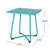 18.75" Teal Blue Contemporary Square Outdoor Patio Side Table