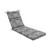 72.5" Black and Gray Damask Outdoor Patio Chaise Lounge Cushion