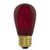 Pack of 25 Incandescent Red E26 Base Replacement S14 Light Bulbs - 11 Watts
