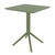 Sky Square Dining Table - 24" Olive Green Folding Table for Indoor and Outdoor Use