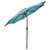 9ft Outdoor Patio Market Umbrella with Hand Crank and Tilt, Turquoise Blue