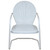 34-Inch Outdoor Retro Tulip Steel Armchair, White
