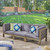 3pc Gray and Brown Outdoor Patio Sectional Sofa Set 30.25"