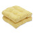 Herringbone Outdoor Patio Wicker Seat Cushions - 19" - Yellow and White - Set of 2
