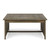 40" Gray Traditional Handcrafted Rectangular Outdoor Coffee Table